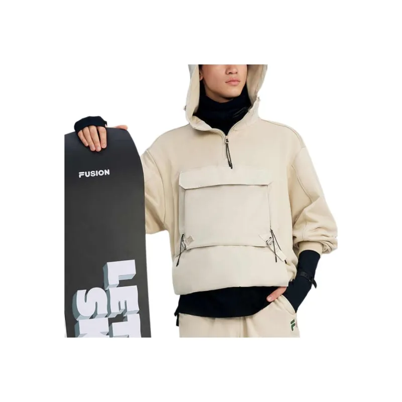 FILA FUSION URBAN TECH Sweatshirts Men Rice Milk Color-2