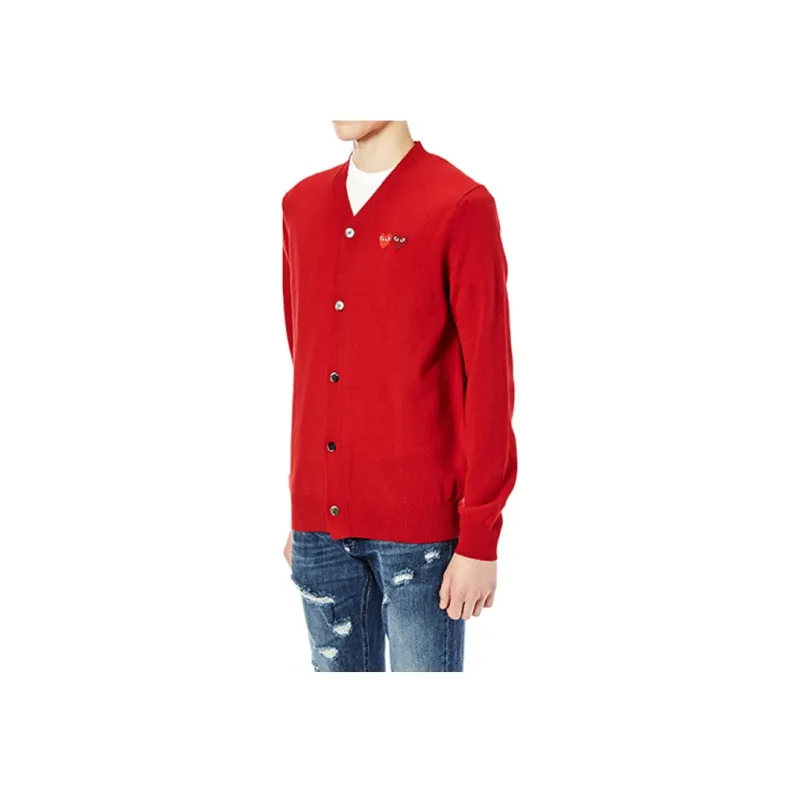 CDG Play Sweaters Men Red-3