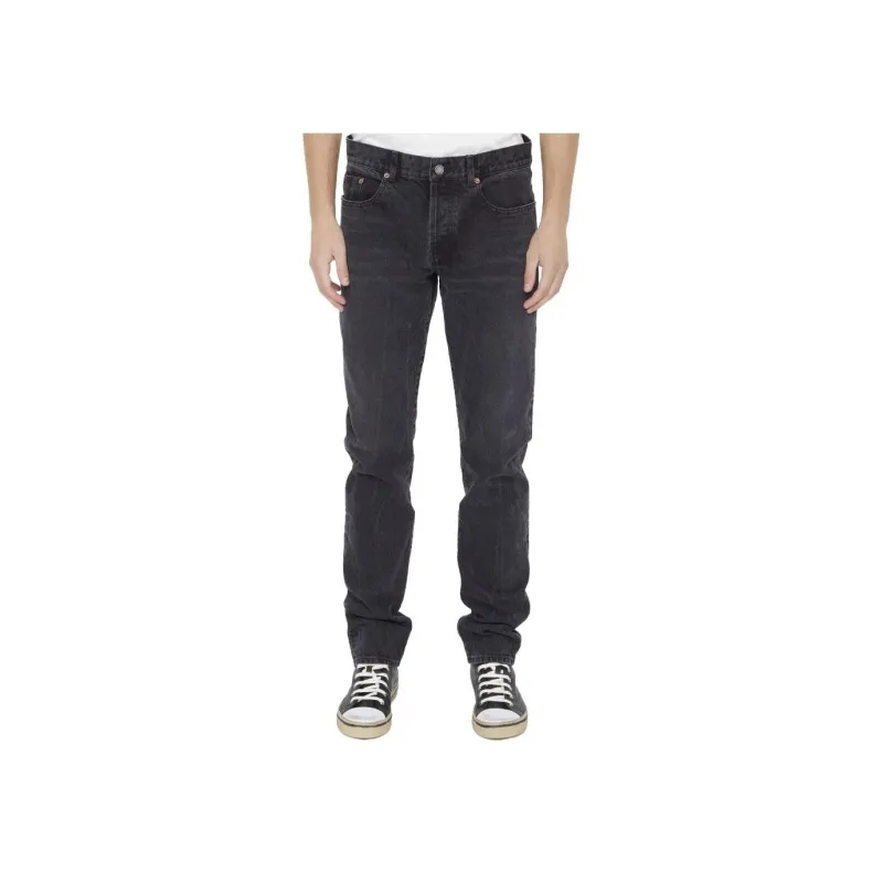 SAINT LAURENT Button Detailed Slim Fit Jeans-1