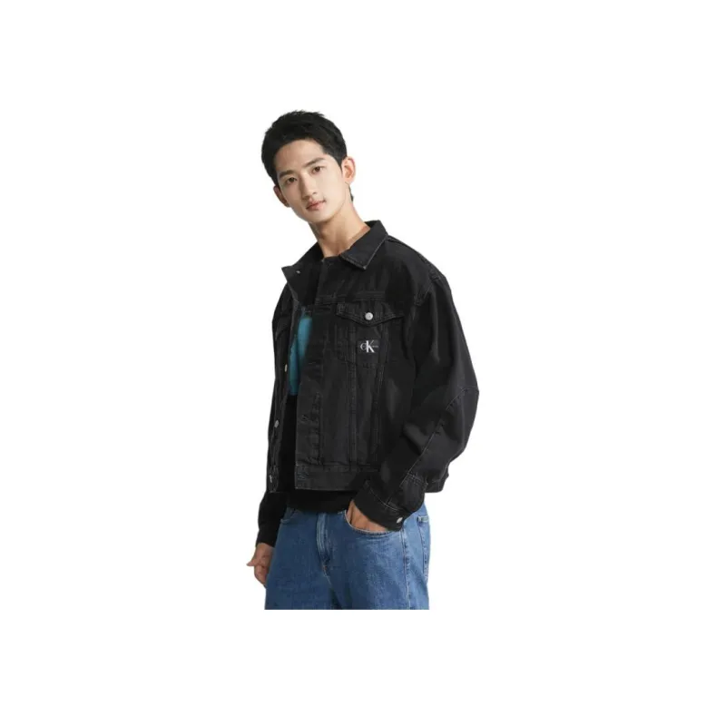 CALVIN KLEIN Denim Jacket Men's Denim Black-3
