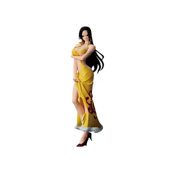BANPRESTO Boa Hancock Glass Factory, One Piece, Sparkling Charm, Empress Of Women's, Yellow Dress Bonus Gifts 25cm