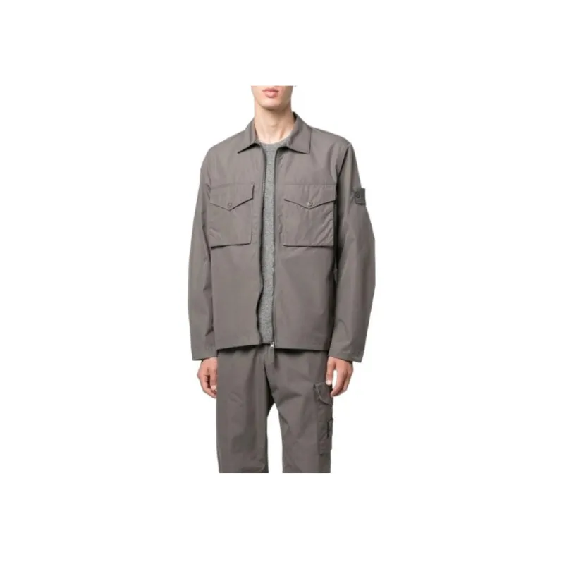STONE ISLAND Jacket Men's Smoke Gray Mixed Color-1