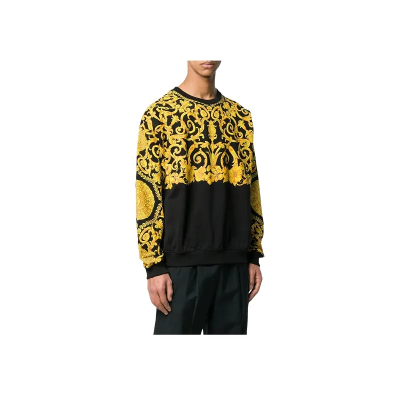 VERSACE Sweatshirts Men Yellow Black-7