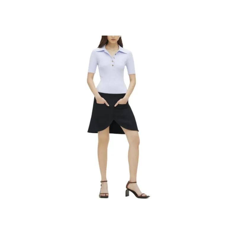 Courrèges Signature Ribbed Polo Top-1