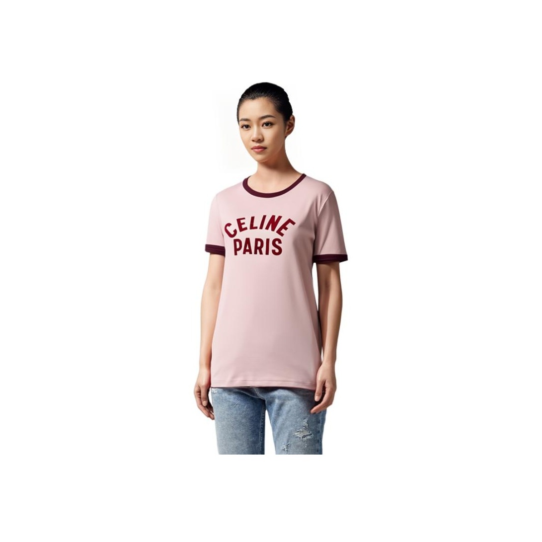 CELINE PARIS Tシャツ サイズXS celine paris t-shirt in cotton jersey - GREY MELANGE/NAVY