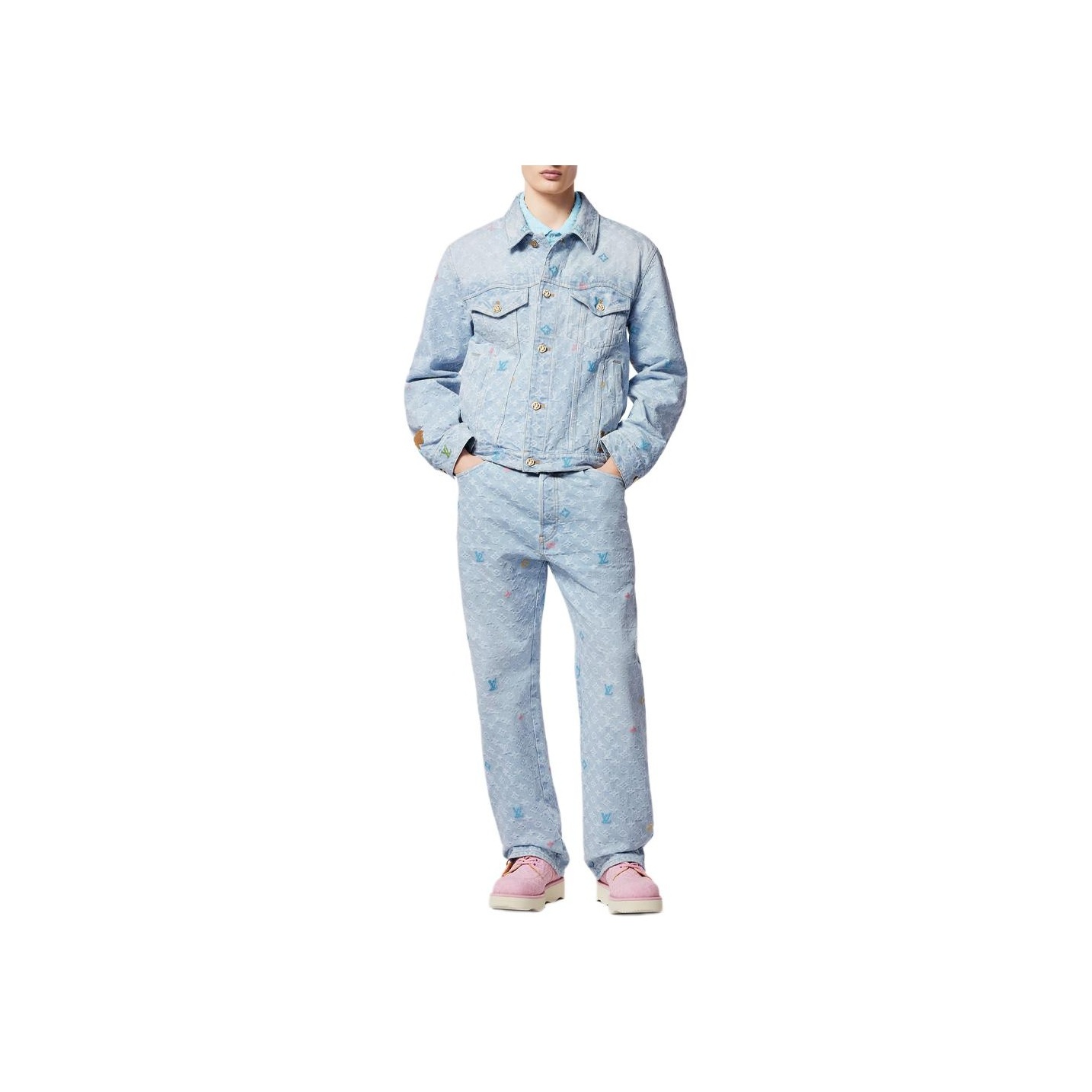 LOUIS VUITTON By Tyler The Creator Monogram Denim Pants - POIZON