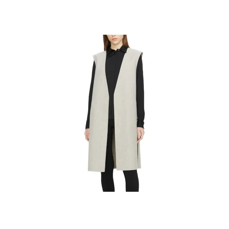 THEORY Vests Women's Gray White Mixed Color-1