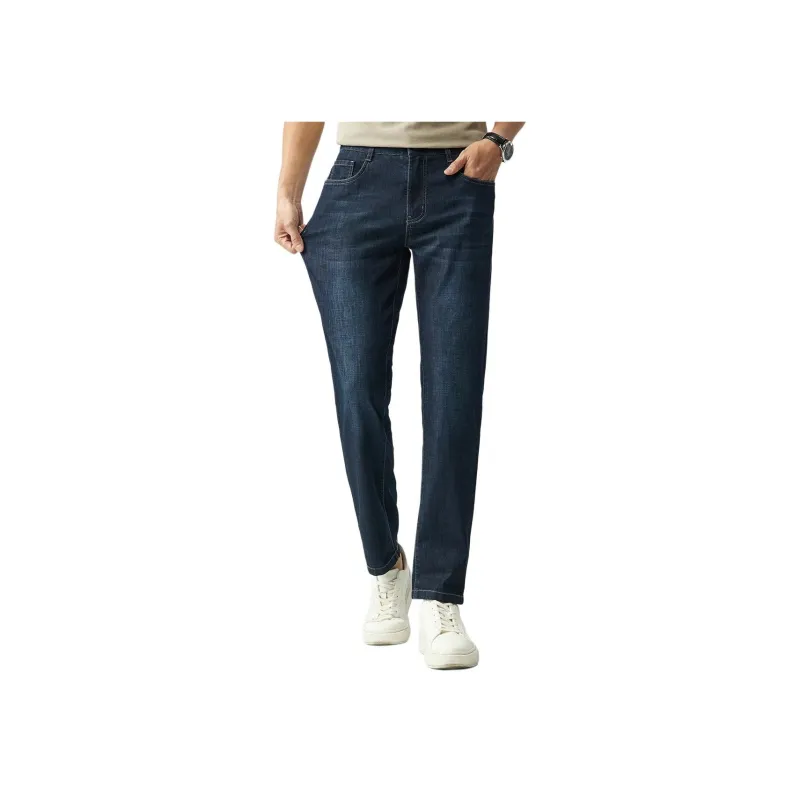 Red bean Jeans Men Blue-0