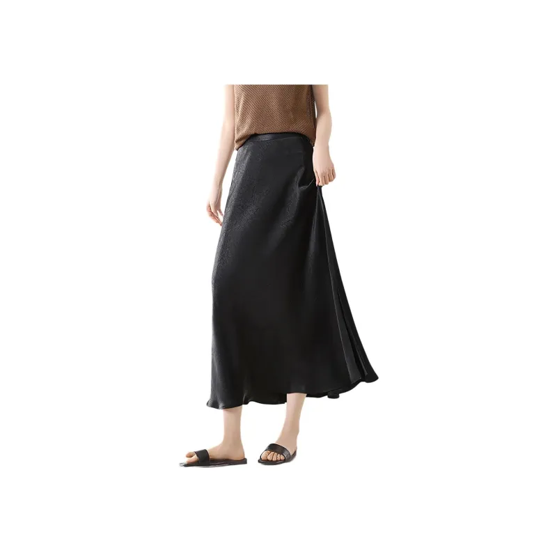 Mo Han Yi Mei Casual Long Skirt Women's Twilight Black-1