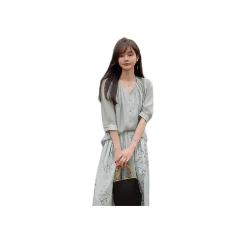 MT 포지 블루 여성 셔츠
