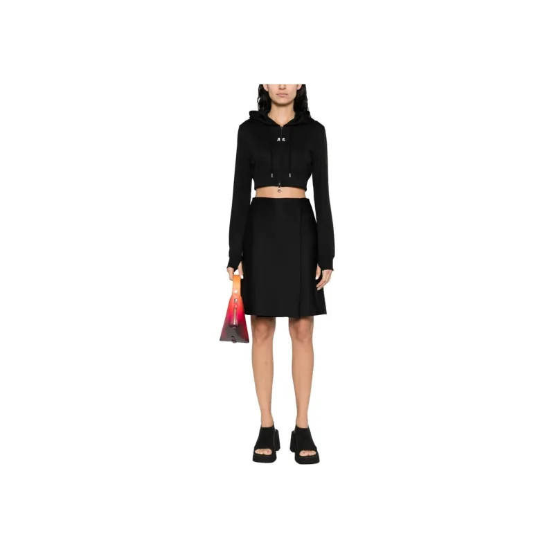 Courrèges Cropped Tracksuit Interlock Jacket 'Black'-2