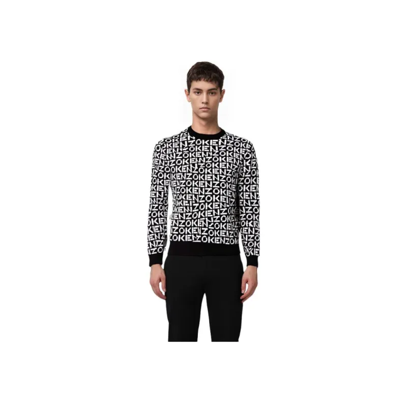 KENZO SS22 Sport Monogram Sweater Black-2