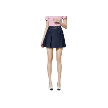 SMEN Denim Short Skirts Women's Navy Blue