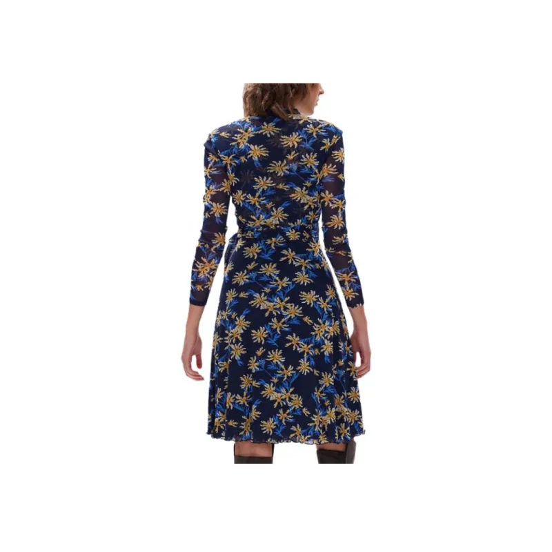 DVF Diane Von Furstenberg Brenda Paris Floral pattern Midi Dress-3