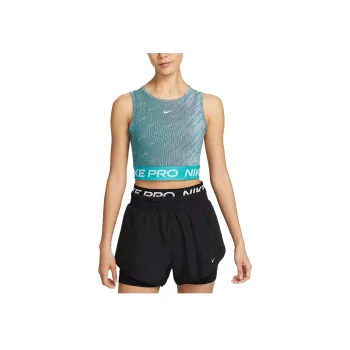 Nike Dri Fit Dri FIT Pro Sport Vests Women's Cactus Green/Smoke Blue/White