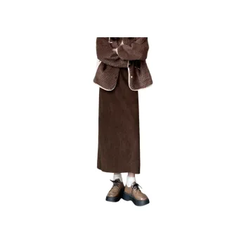 Ya Sheep People Knit Long Skirts Women's Dark Brown