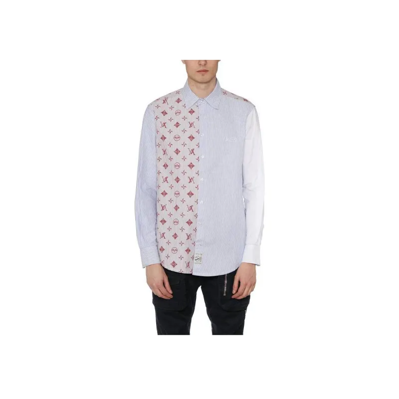Aries Patchwork Detailed Buttoned Shirt-0
