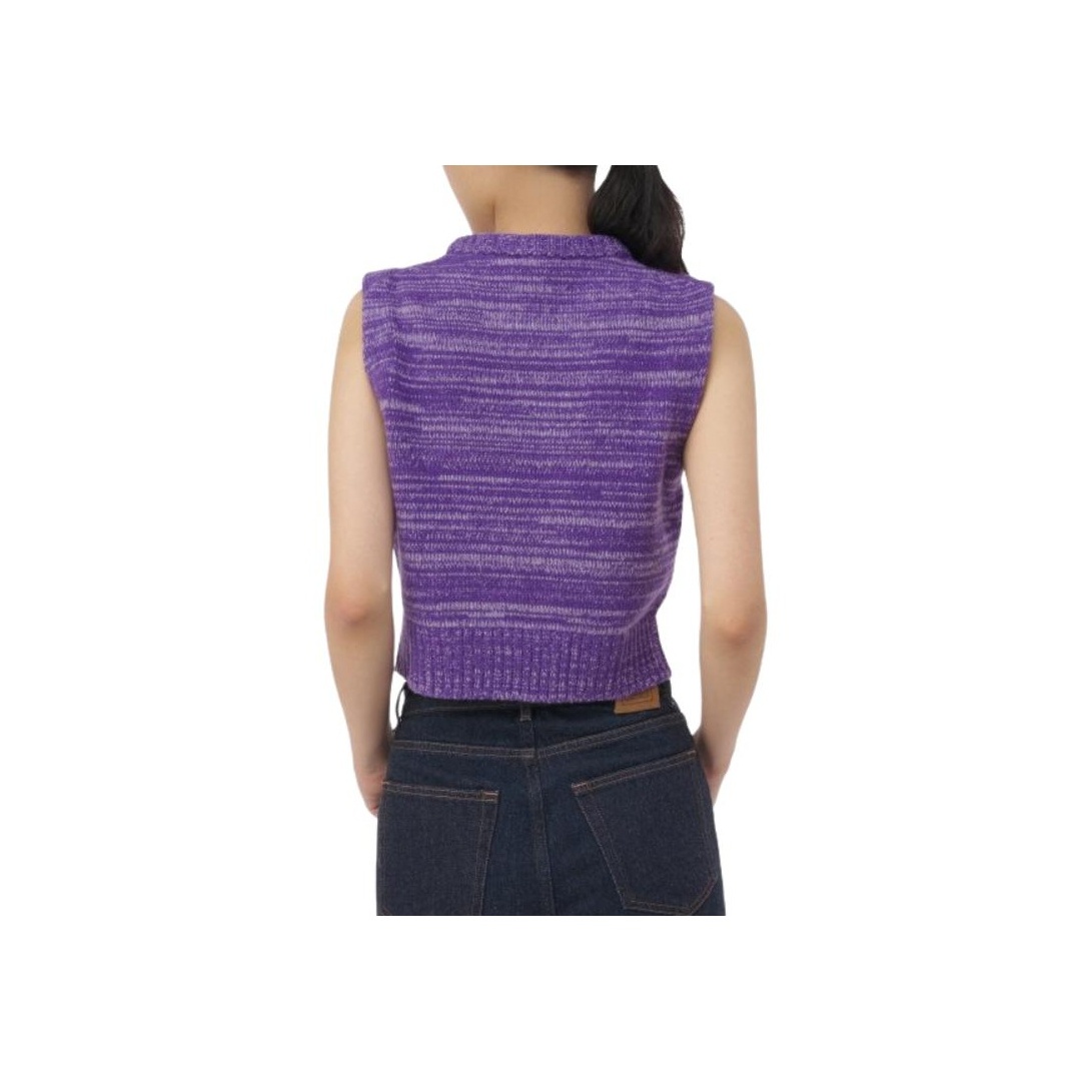 GANNI Graphic Cropped Vest 'Purple' - POIZON