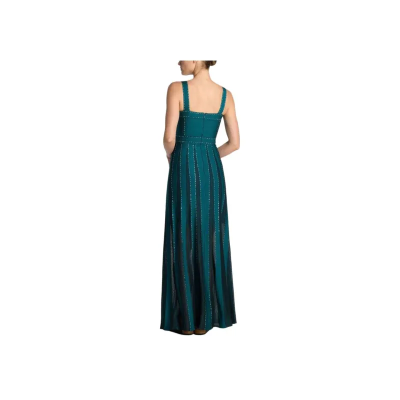 St. John SS24 Sleeveless Dress Women's Turquoise-2