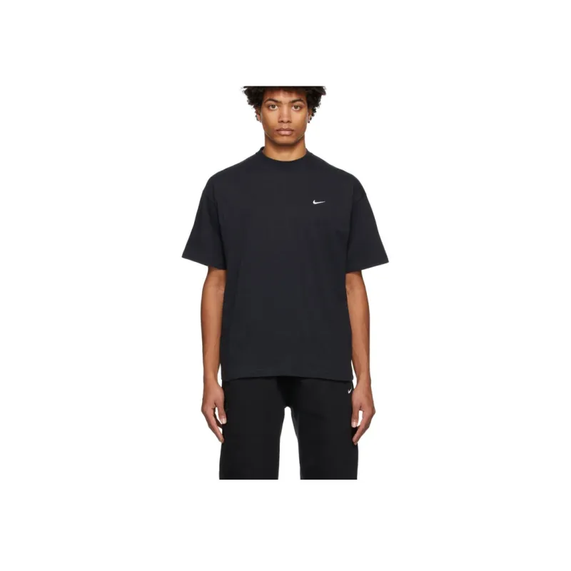 Nike Solo Swoosh Short-Sleeve French Terry Top Black/White-2