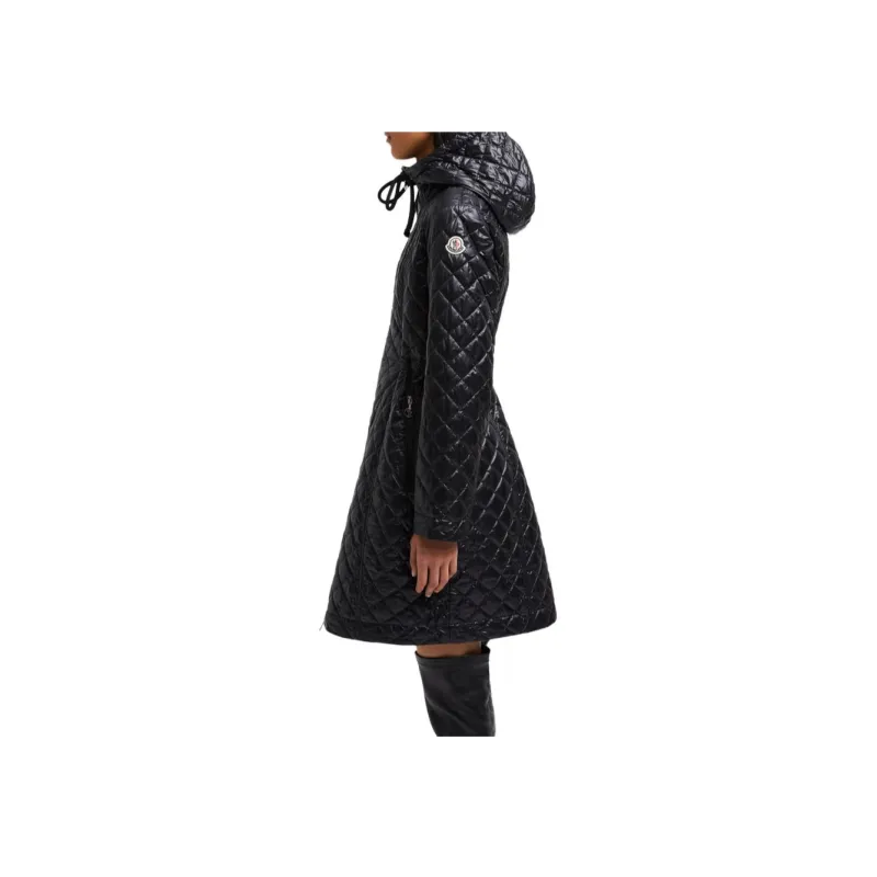 Moncler Artigny Zip Up Quilted Long Coat-5