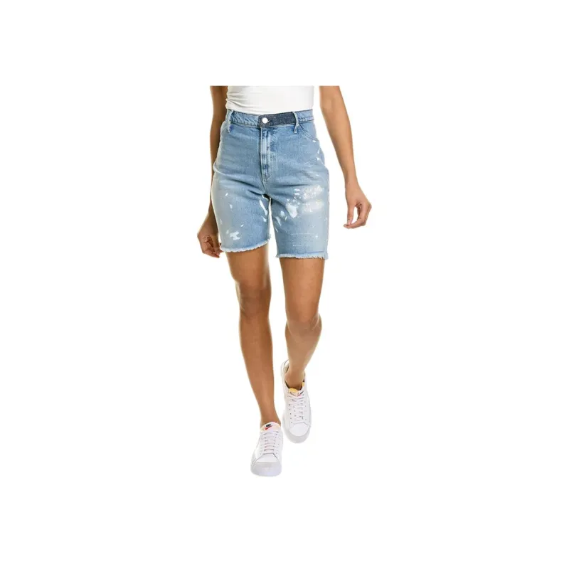 Rta Hesper Paint splatter Denim Shorts-0