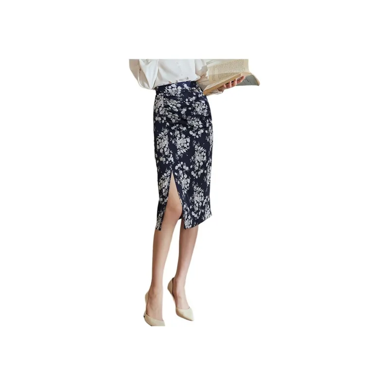 ROEYSHOUSE Casual Long Skirt Women's Multicolor-1