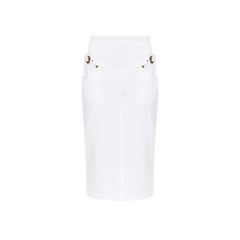 VERSACE JEANS COUTURE Cotton Midi Skirt-0