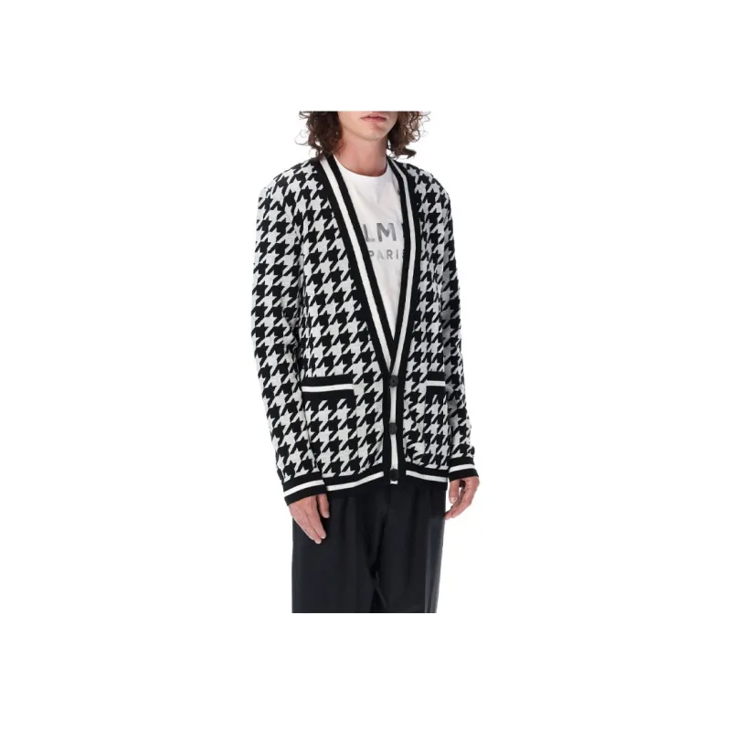 BALMAIN Sweater Men's Black White-2
