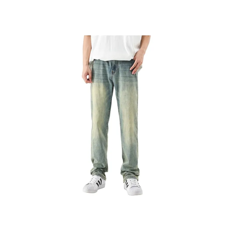 SONGS ALONG Jeans Men's Cyan Antique Blue-0