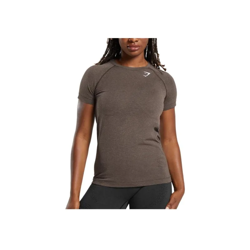 GYMSHARK T Shirt Women's Brown Mud Gray-0