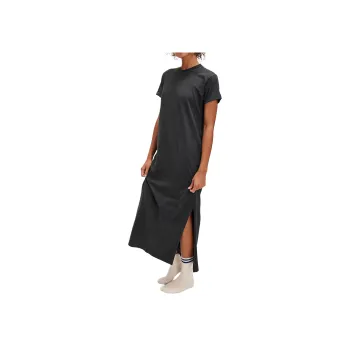 FREE PEOPLE Relaxed Maxi Tee Short-Sleeved Dresses Women's Stretch Limo/Ink Black