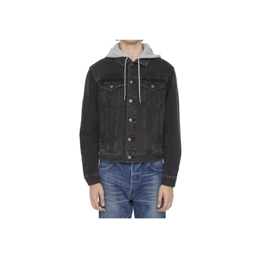 TRUCKER JACKET IN UNION WASH DENIM - UNION WASH | CELINE