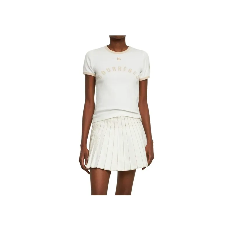 COURREGES Crewneck Short-Sleeved T-Shirt-2