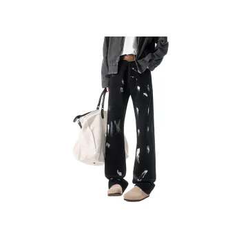 WARNING LIGHT Jeans Unisex Black
