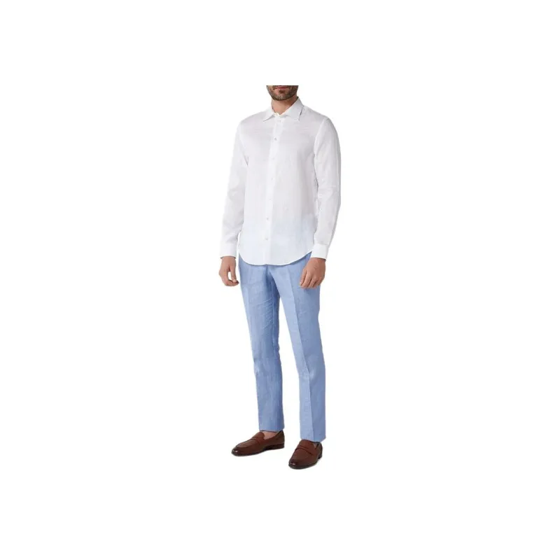EMPORIO ARMANI Guru Collar Chambray Shirt-3