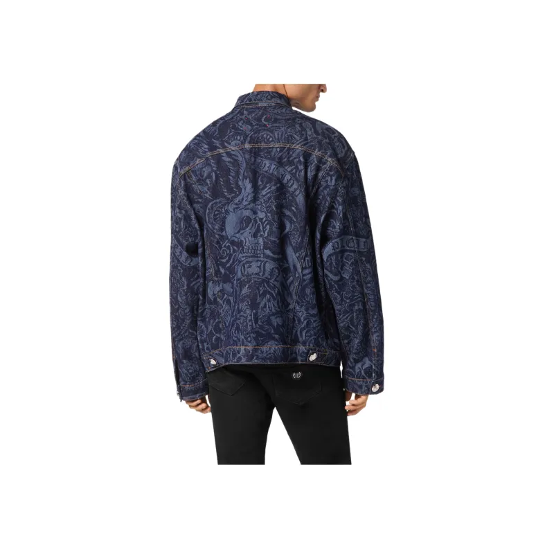 PHILIPP PLEIN Tattoo Denim Jacket-3