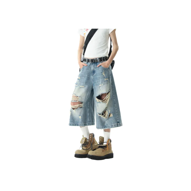 DEAR BETSY Denim Shorts Unisex Denim Blue-0