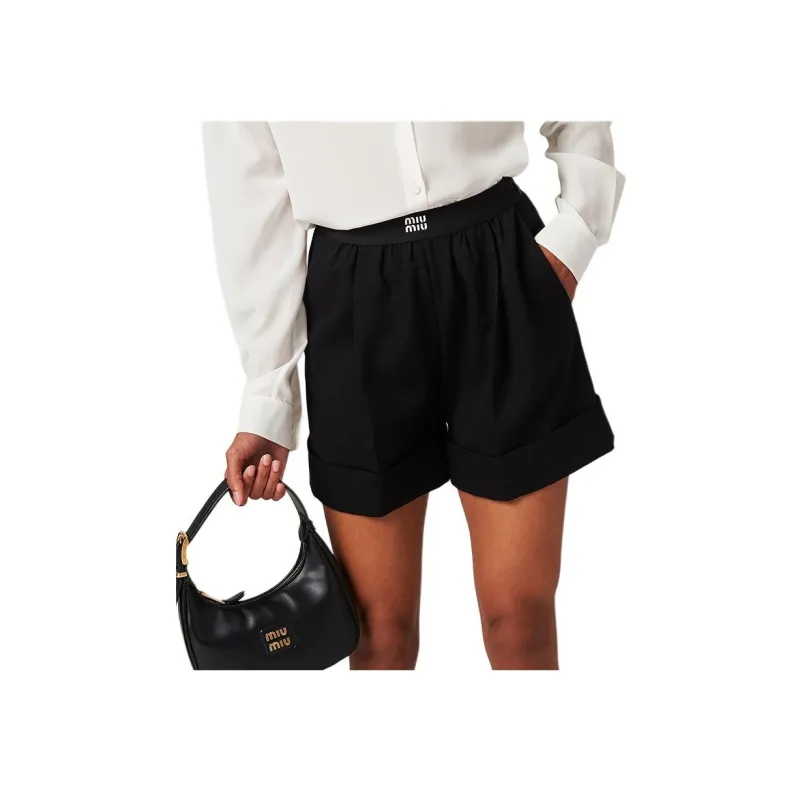 MIU MIU FW23 Casual Shorts Women's Black-2
