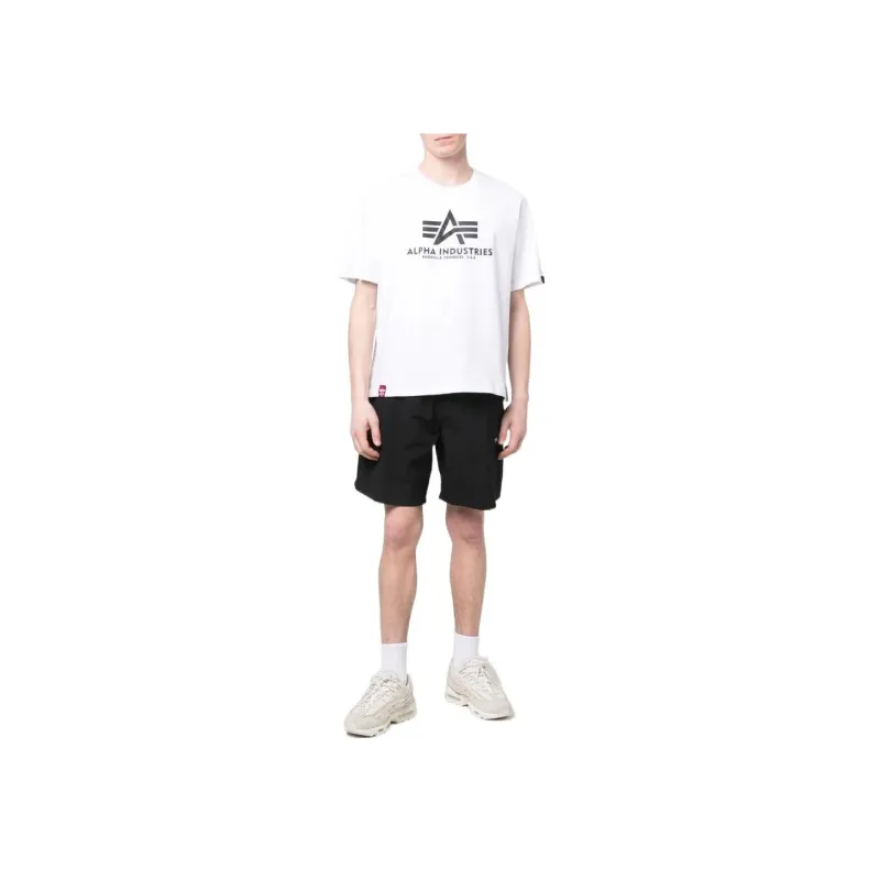Alpha Industries SS22 Crew Neck Fitted Straight Short Sleeved T Shirt Men's White-1