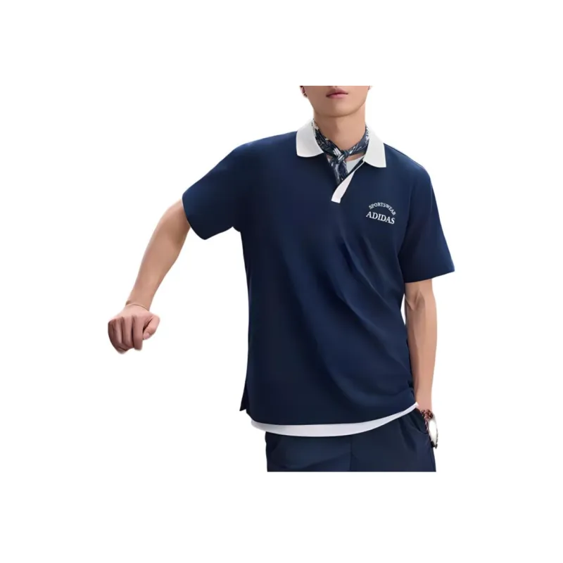 Adidas VERBIAGE Polo Shirt Men's College Navy-2