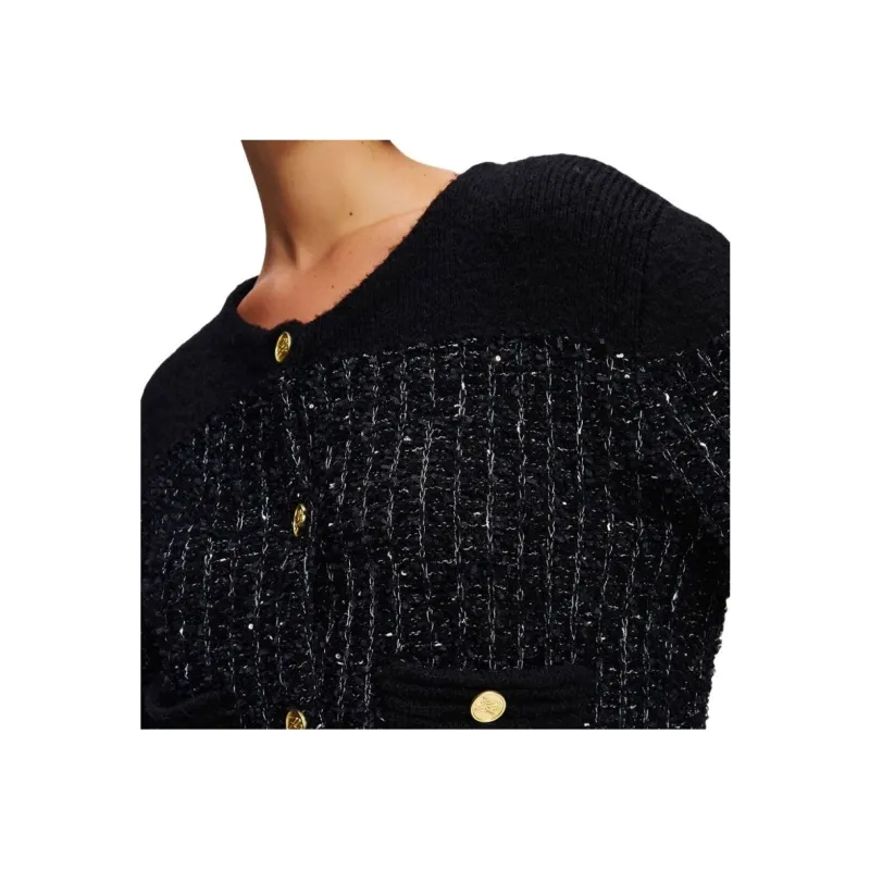 KARL LAGERFELD / Karl Lagerfeld Jeans Bouclé Knit Cardigan-5