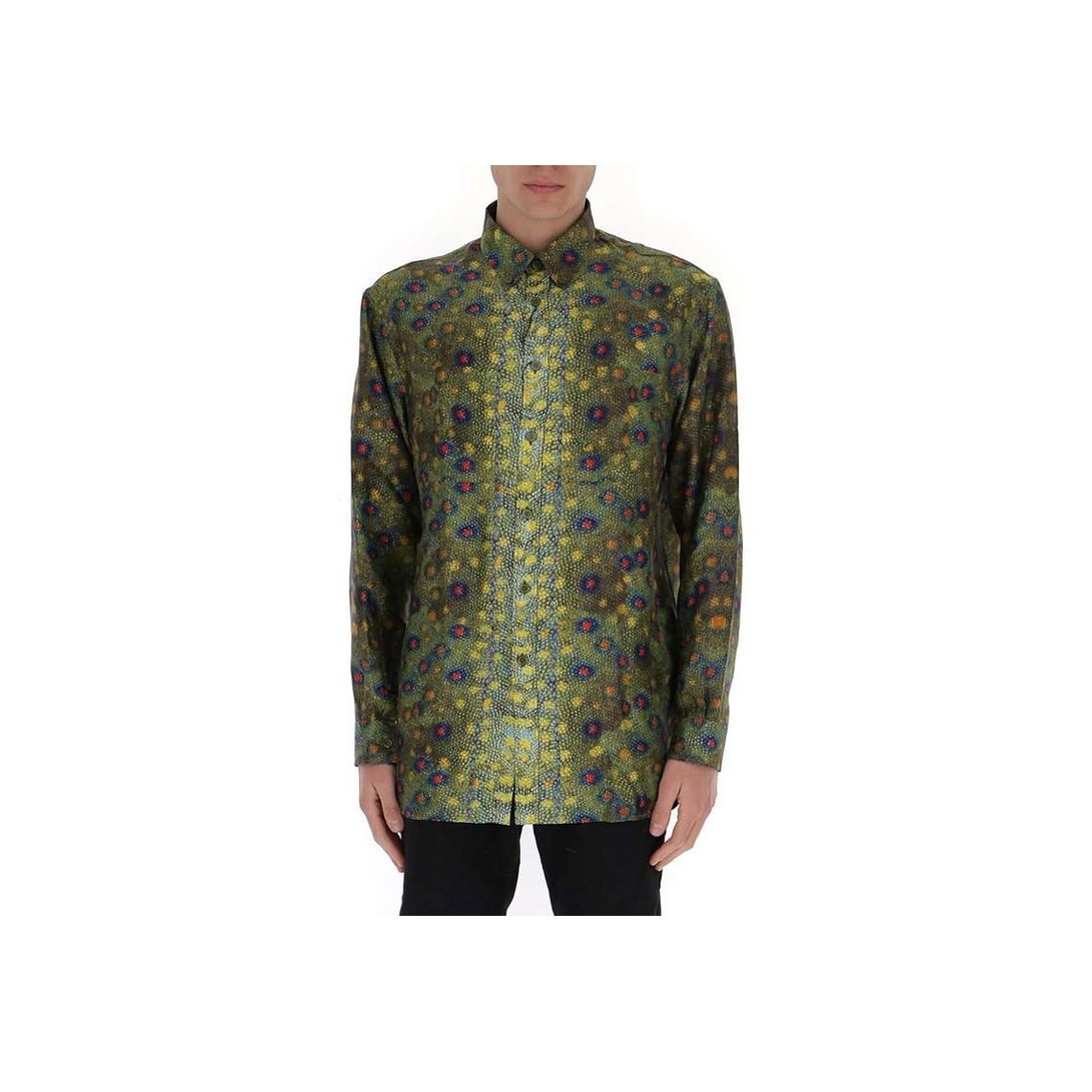 Burberrys オリーブグリーン 長袖シャツ 38 Burberry Military green Men's Solid Color Shirt | yoox