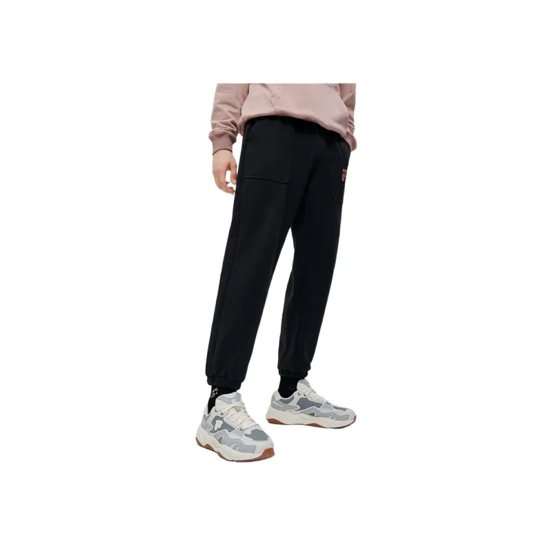 FILA FUSION Knitted Sweatpants Men Pitch Black-4