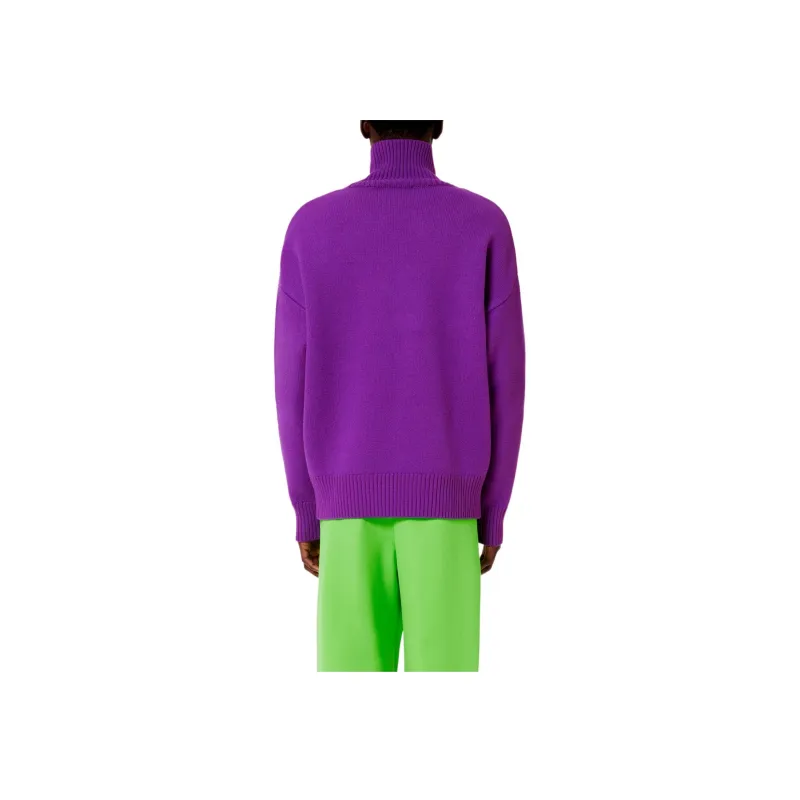 Ami Paris Oversize Stand Up Collar Sweater-3