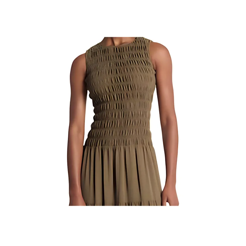 MICHAEL KORS Smocked Georgette Tank Dress-2