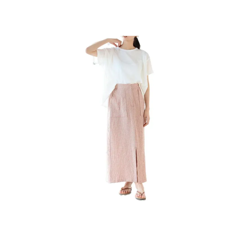 Beams Casual Long Skirts Women's Orange-2