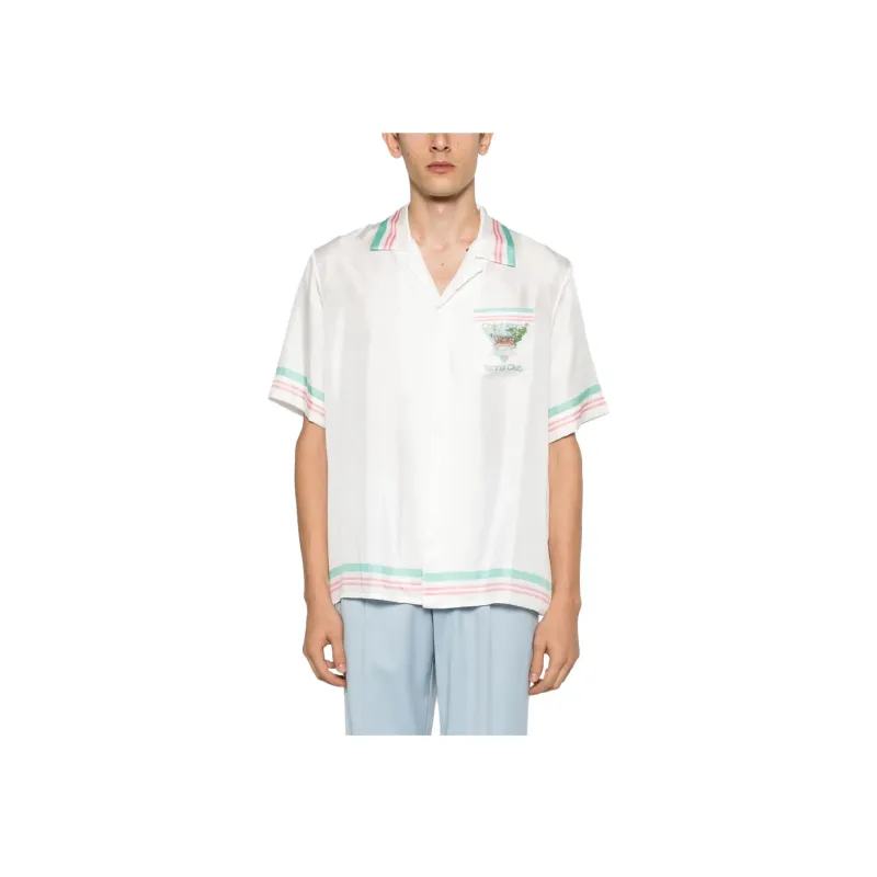 CASABLANCA Tennis Club Icon Silk Shirt-1