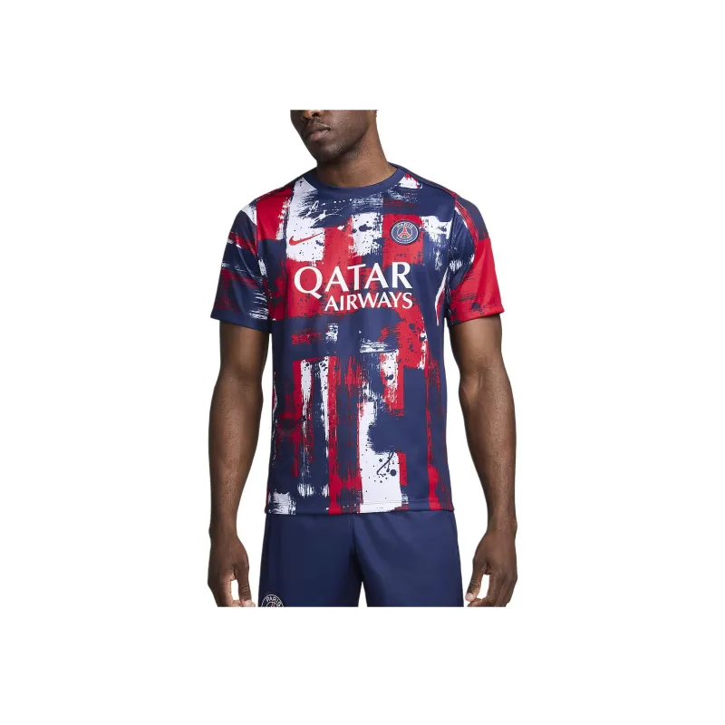 Nike Paris Saint Germain Academy Pro Home Men's Nike Dri FIT Soccer Pre Match Short Sleeve Top-4