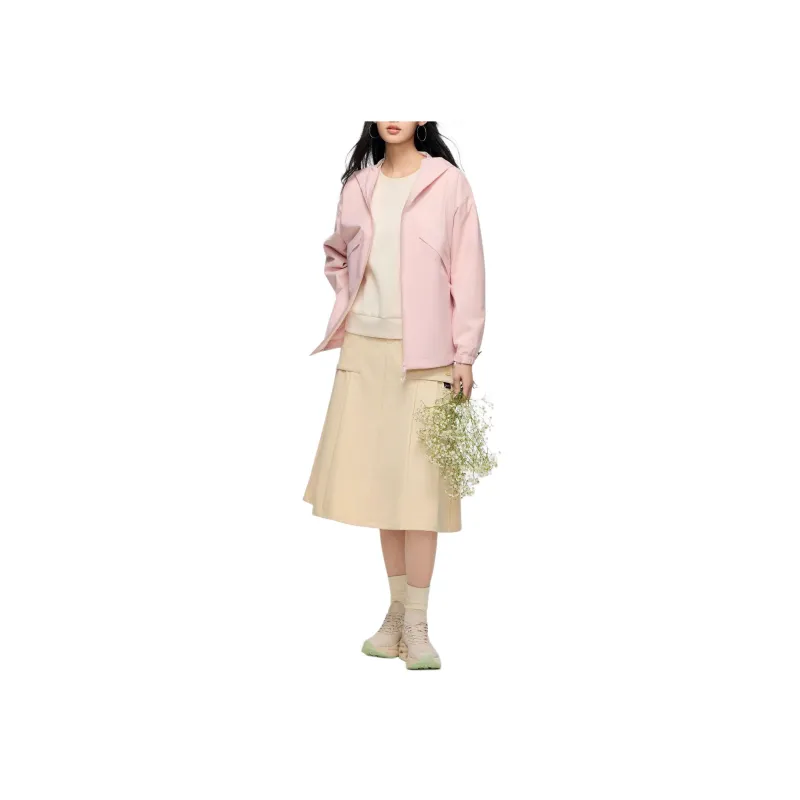 Anta Water-Resistant Windproof Breathable Windbreaker Jacket Women's Firm Pink-1